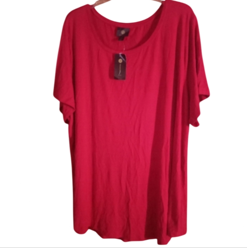 NWT JM Collection Red Amore Top Size 3X-4X